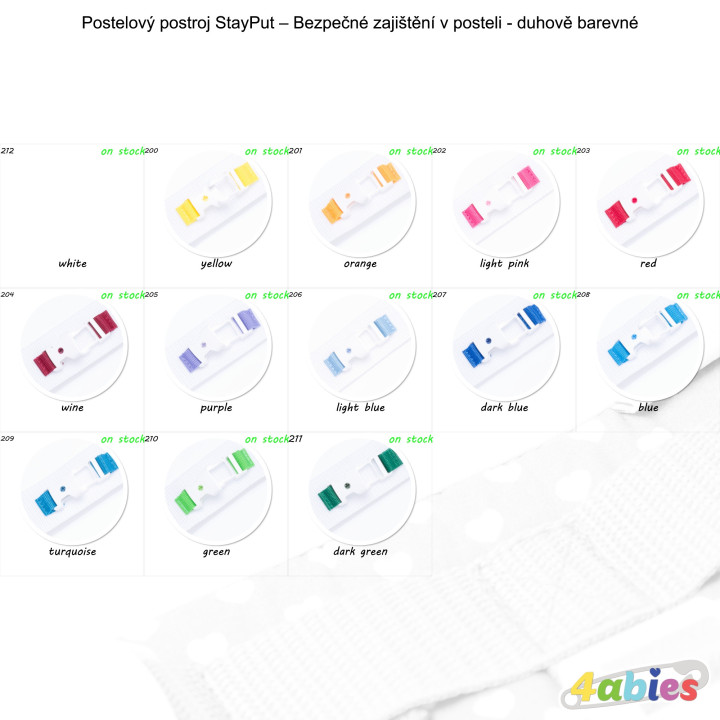 Postelový postroj StayPut – Bezpečné zajištění v posteli - duhově barevné
